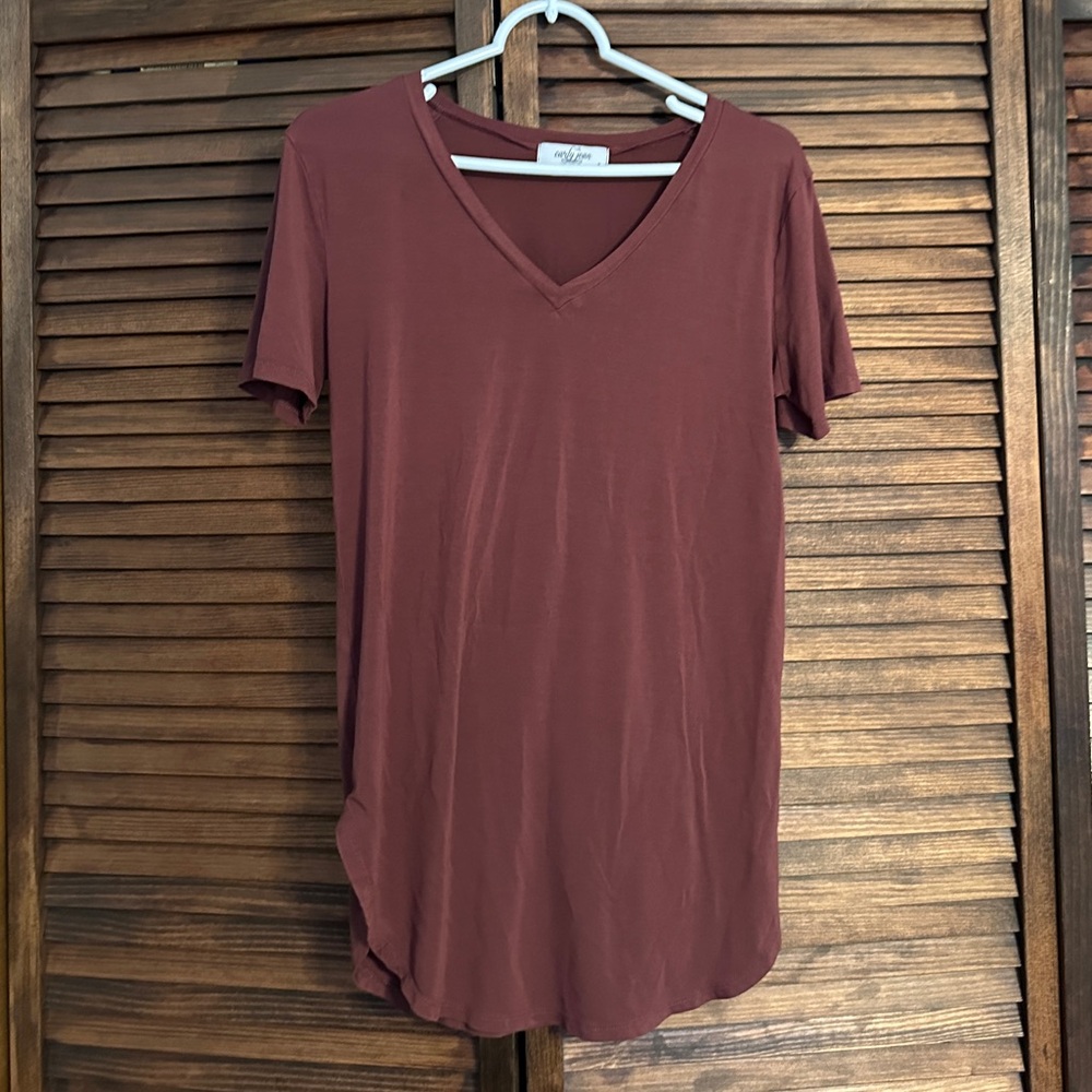 CJLA Women's V-Neck Short Sleeve Top
